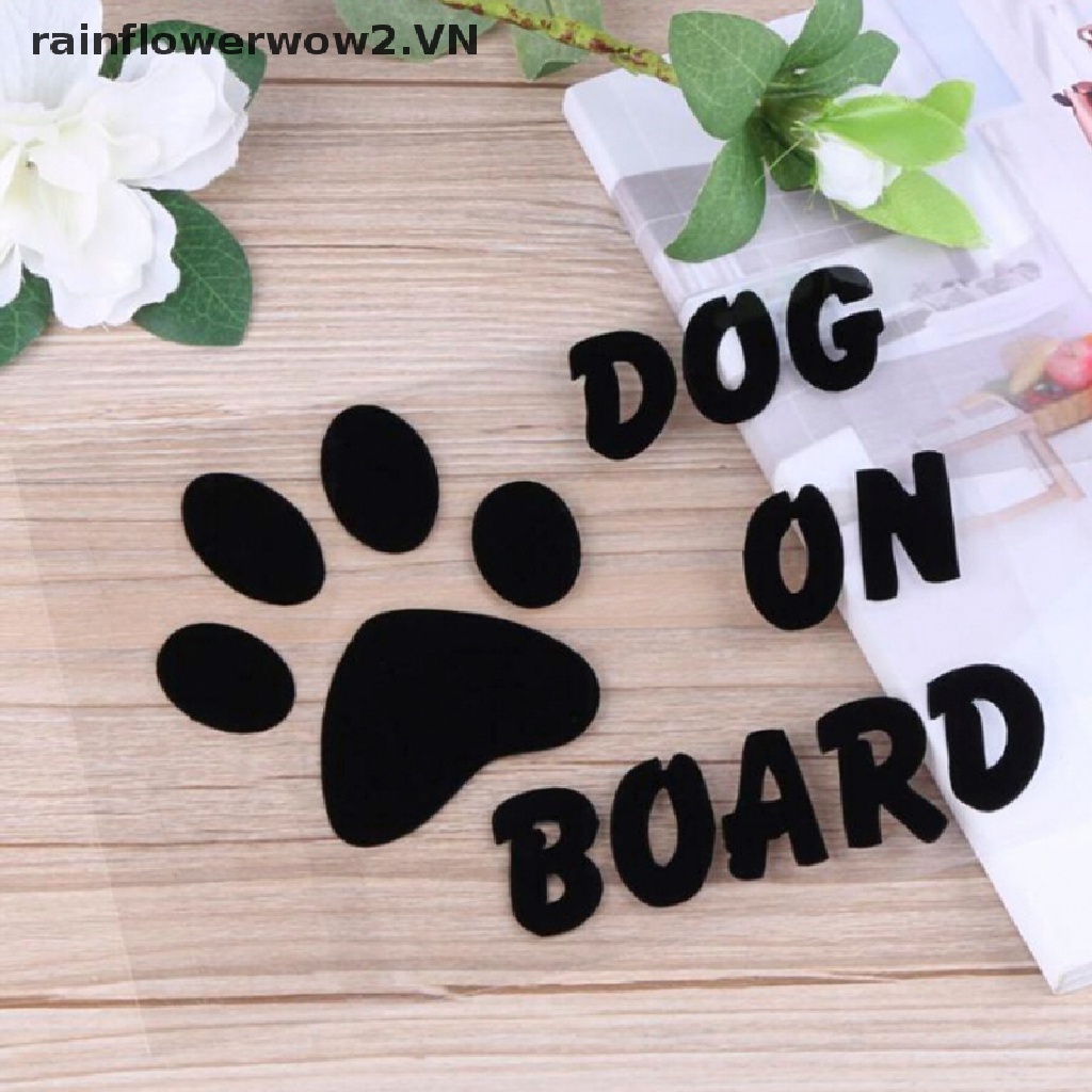 [Hàng Có Sẵn] Nhãn Dán Phản Quang Baby Dog on Board Xe Hơi Cảnh Báo Cho Thú Cưng (H)