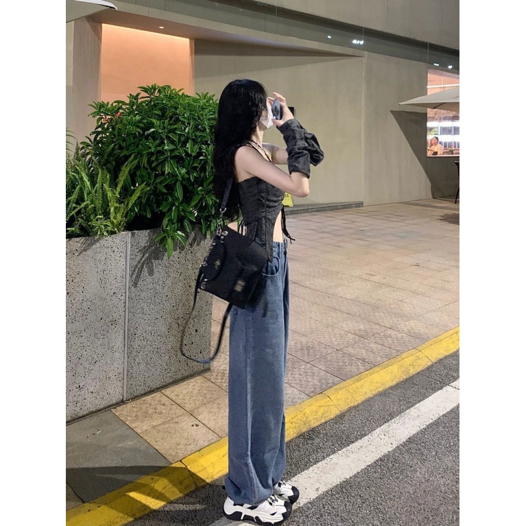 Áo Hai Dây Ôm Dáng Phong Cách Mỹ Thời Trang Mùa Hè Cho Nữ G0EO