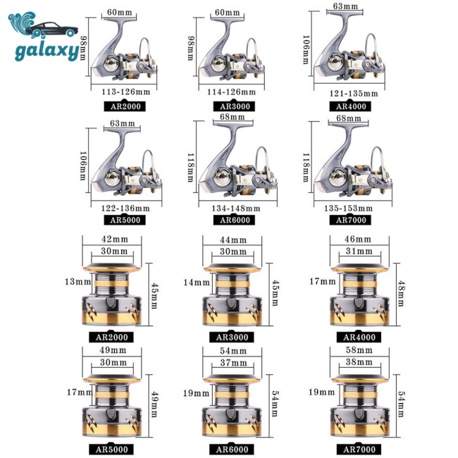 Máy Câu Cá galaxy Ar2000-7000 Tốc Độ Quay 5.2: 1