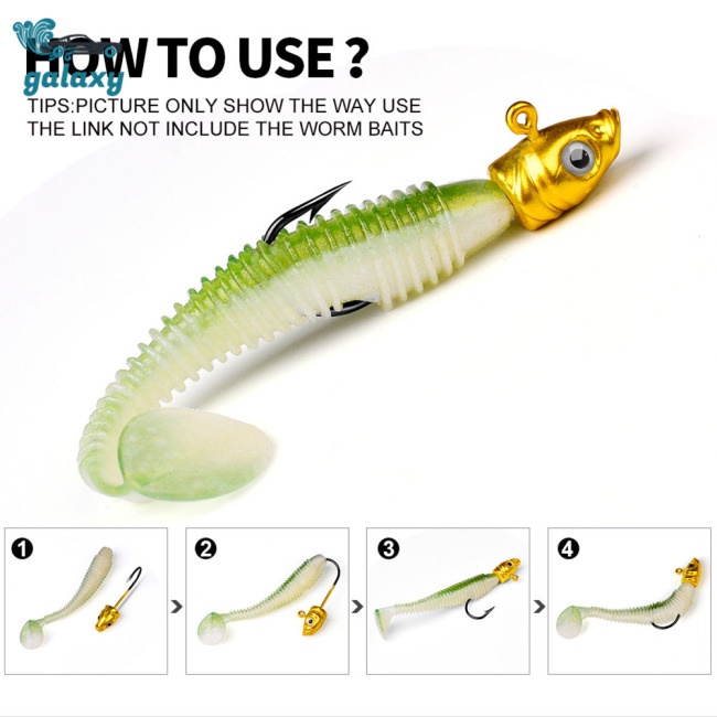Galaxy Set 5 Mồi Giả Nhử Cá 3.5g / 5g / 7g Gắn Kèm Móc Câu