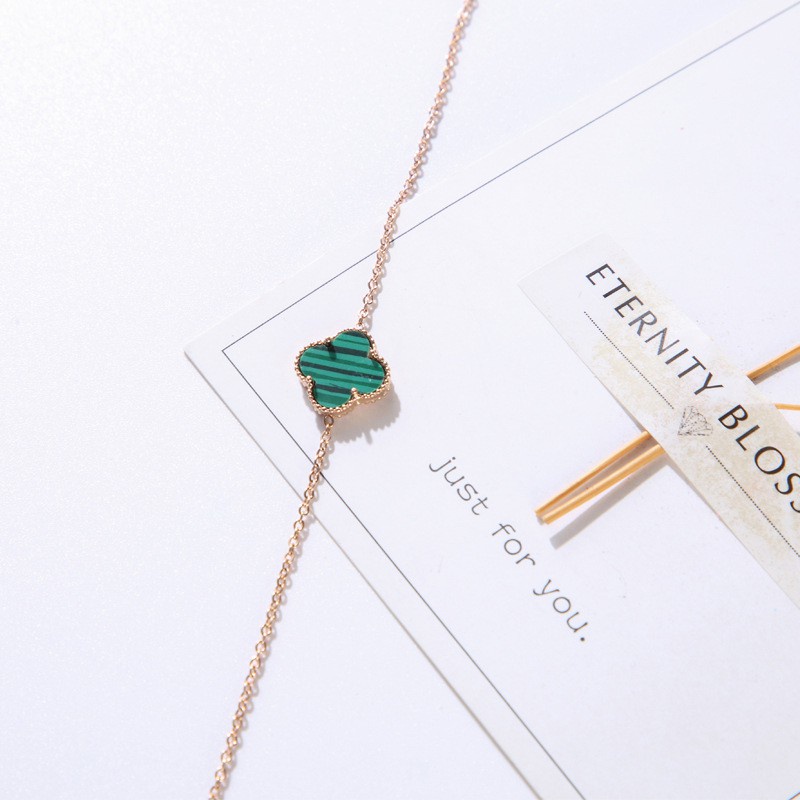 Dây Chuyền Thép Titan Mạ Vàng 18K Đính Đá Zircon Thời Trang Cho Nữ