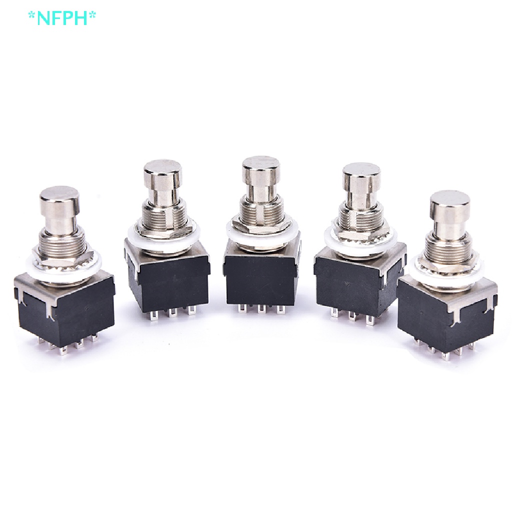 Set 5 Bàn Đạp Hiệu Ứng 3PDT 9-Pin Bằng Kim Loại Dành Cho Đàn Guitar Mới