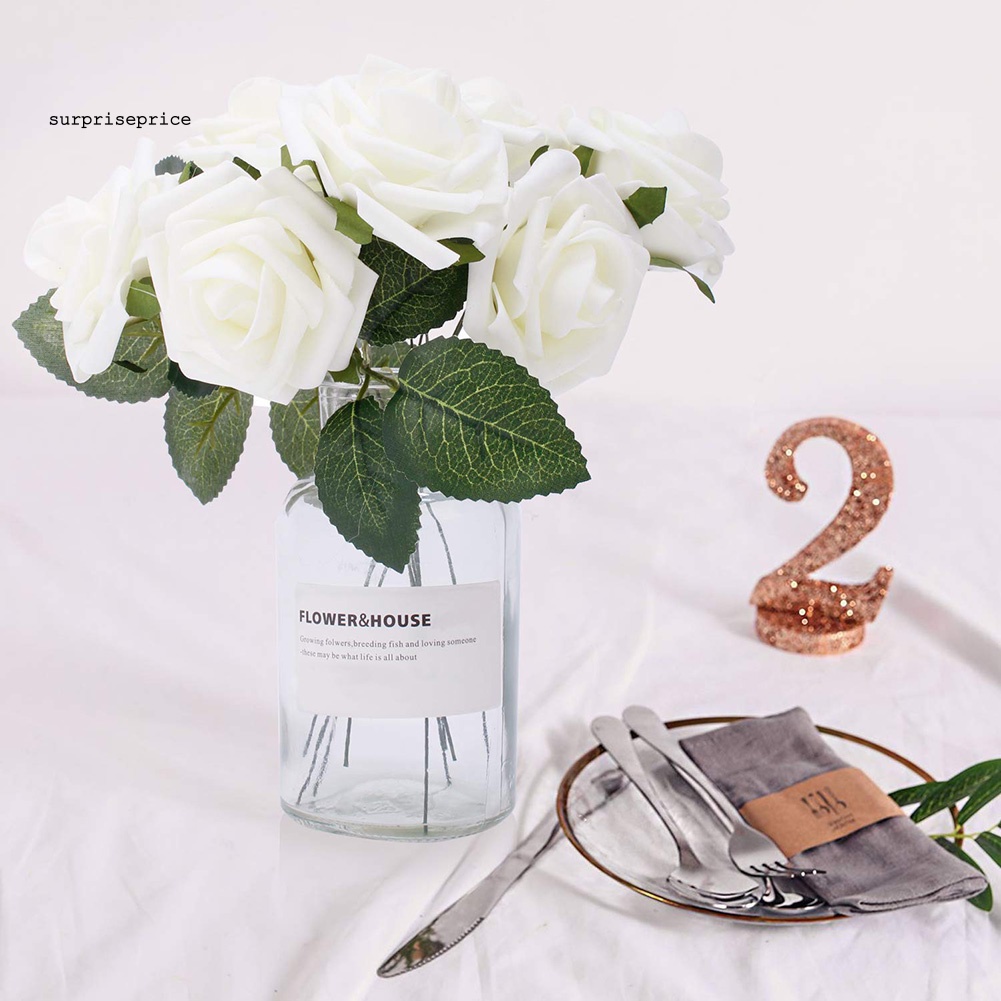 Set 25 Bông Hoa Hồng PE DIY Trang Trí Tiệc Cưới