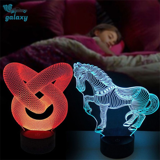 Galaxy Đế Đèn LED 3D Điều Khiển Từ Xa Tiện Dụng
