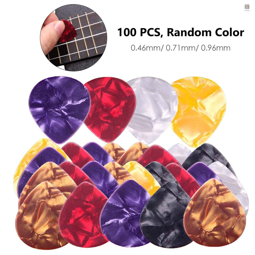 Set 100 Miếng Gảy Đàn Guitar 0.46mm / 0.71mm / 0.96mm Chuyên Dụng