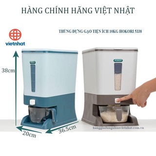 Thùng đựng gạo thông minh cao cấp 10kg, chống ẩm nhựa Việt Nhật