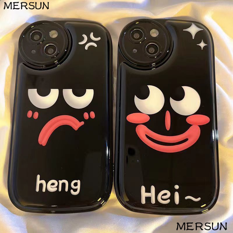 ✅Ốp Điện Thoại Nền Trắng Biểu Tượng Cảm Xúc Nữ Tính Chống Bụi Cho Iphone11promax 12xr14 13