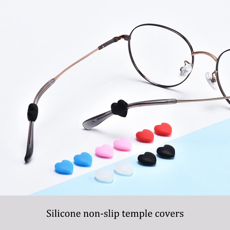 Móc Gắn Tai Bằng silicone Mềm Chống Trượt Hình Trái Tim Cho Mắt Kính Ốp