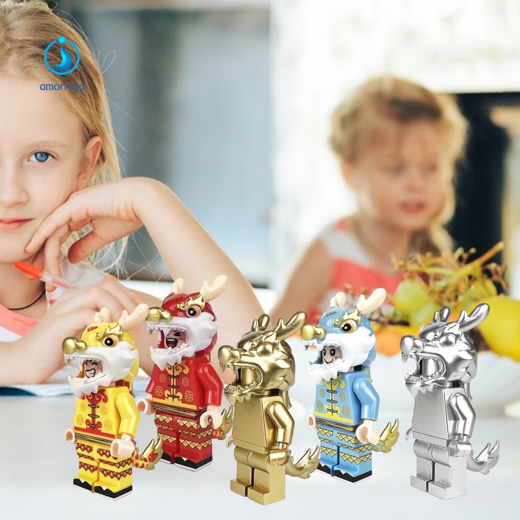 Mô Hình Đồ Chơi Lắp Ráp Nhân Vật Người Rồng Mini Trong Phim Năm Mới Dùng Làm Quà Tặng