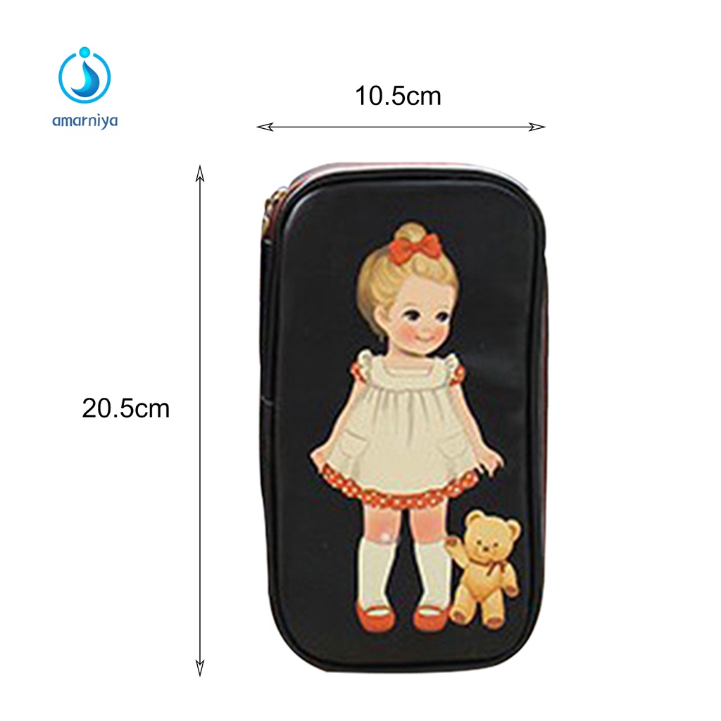 Túi Đựng Đồ Trang Điểm Đa Năng In Họa Tiết Hoạt Hình Dễ Thương Cho Nữ