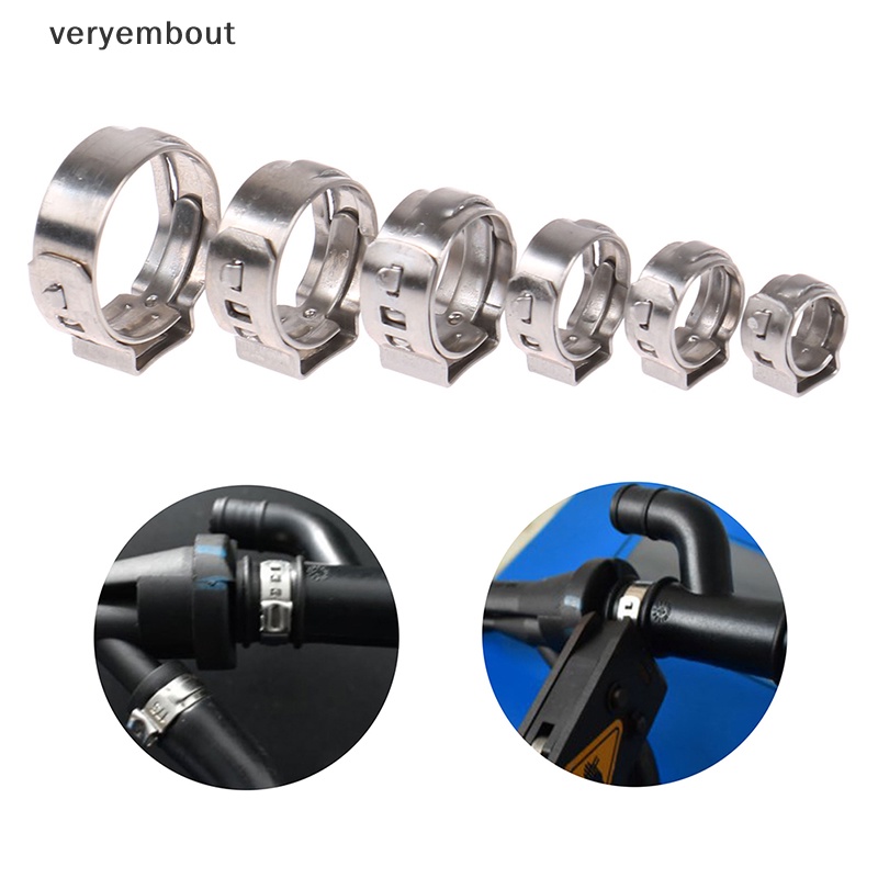 Set 10 Vòng Kẹp Ống Đơn Bằng Thép Không Gỉ 304 Tháo Gỡ Nhanh Tiện Dụng