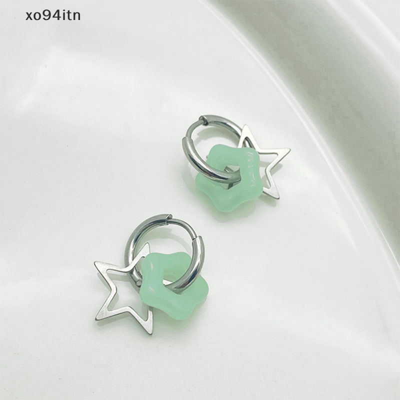 Bông Tai tn Y2k Hình Ngôi Sao Năm Mới Phong Cách Gothic Punk Thời Trang Cho Nữ Y2k