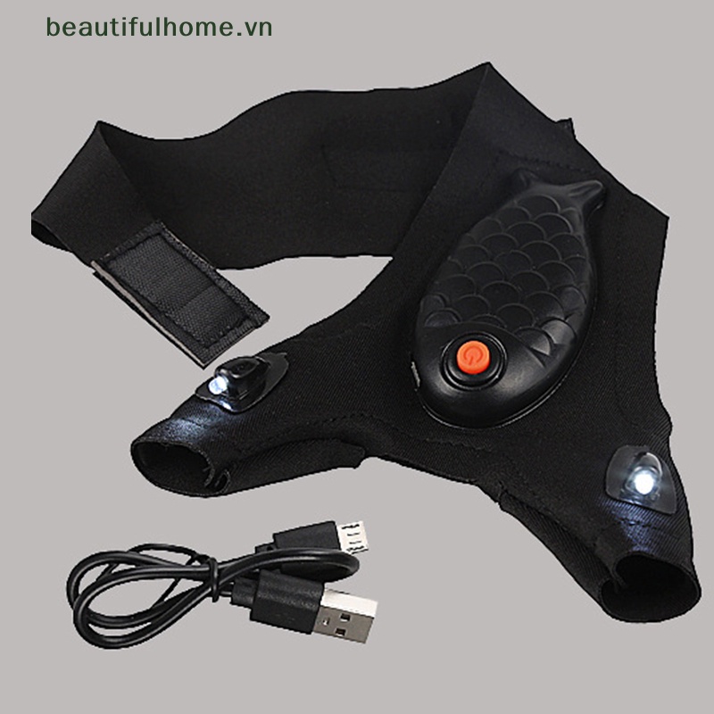 Găng Tay Không Ngón Tích Hợp Đèn Pin LED Có Thể Sạc Lại Tiện Dụng