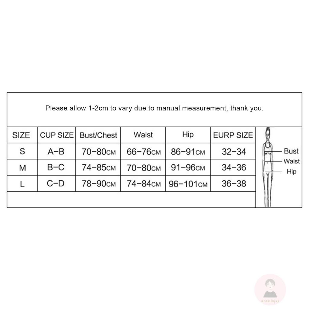 Bộ Đồ Bơi 3 Mảnh Dây Rút Họa Tiết Gợn Sóng Quyến Rũ Cho Nữ