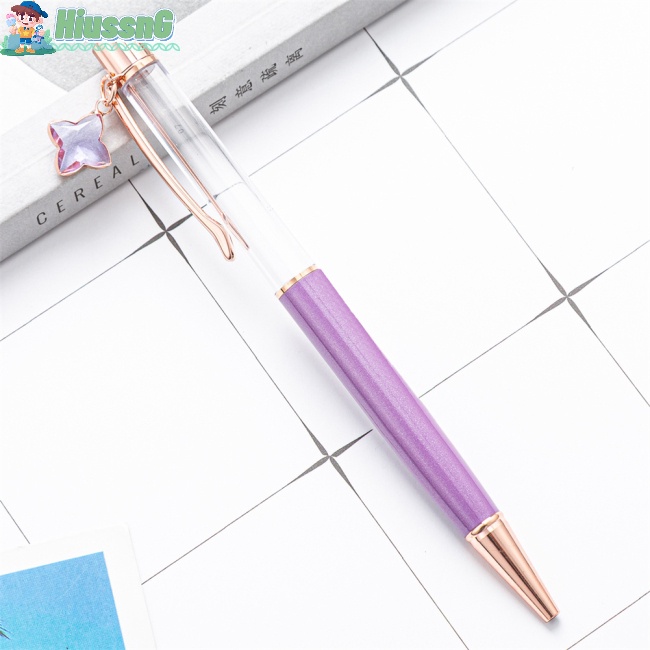 Bút Bi Rỗng Hình Cỏ Bốn Lá Nổi Cho Học Sinh Diy