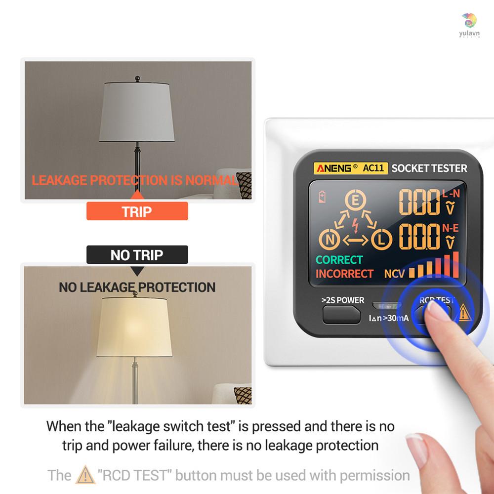 ANENG Thiết Bị Kiểm Tra Dây Điện Tử yula yula) Anemung AC11 Màn Hình LCD Chuyên Dụng