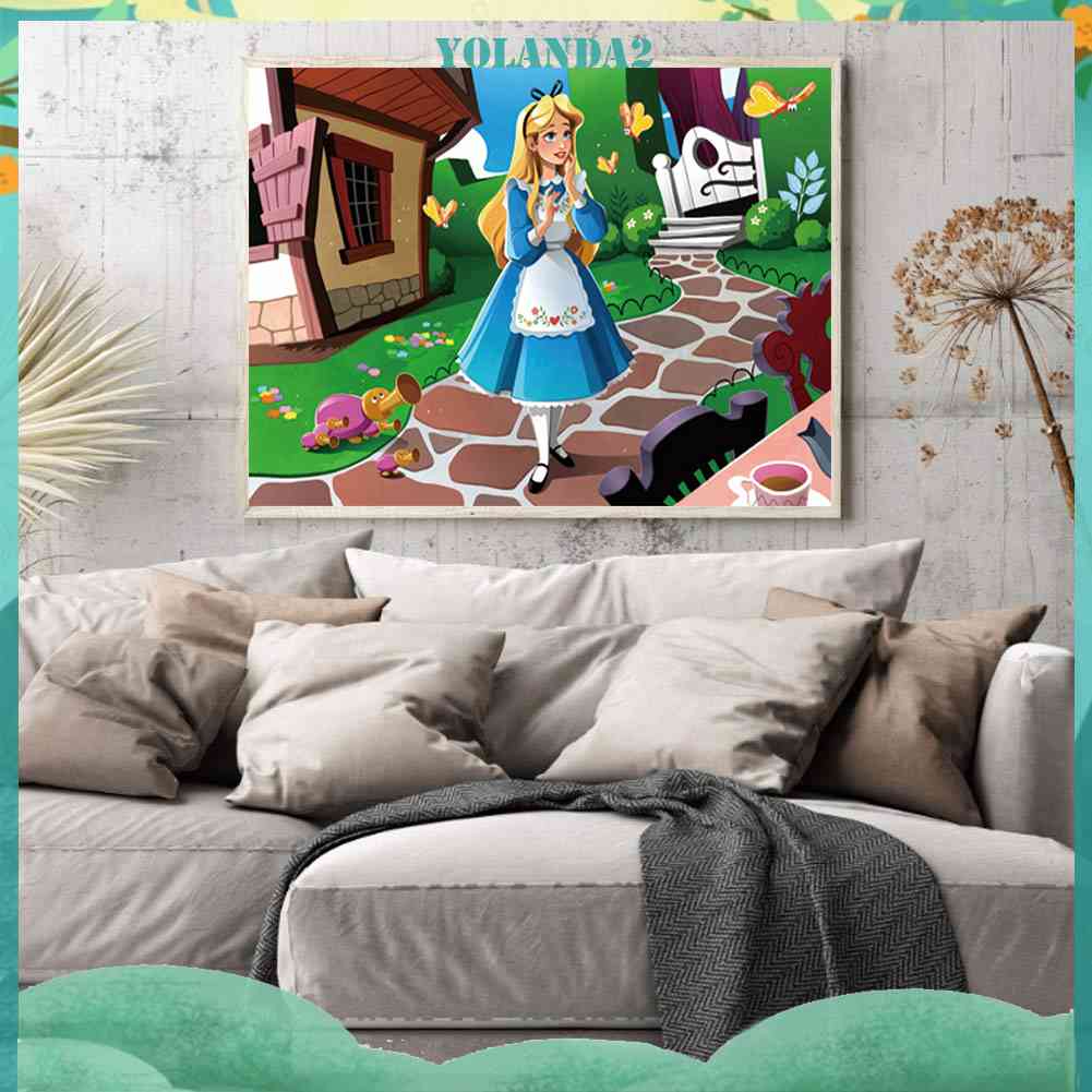 Bộ Tranh Đính Đá 5D Họa Tiết Hoạt Hình Độc Đáo DIY Dùng Trang Trí Nhà Cửa