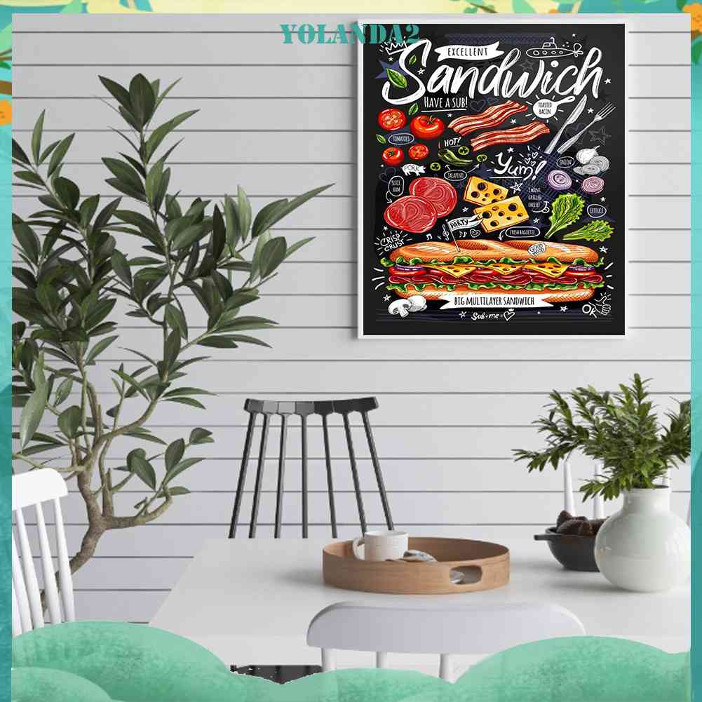 Bộ Tranh Đính Đá 5D Toàn Diện Họa Tiết Bảng Đen Độc Đáo DIY Dùng Trang Trí Nhà Cửa