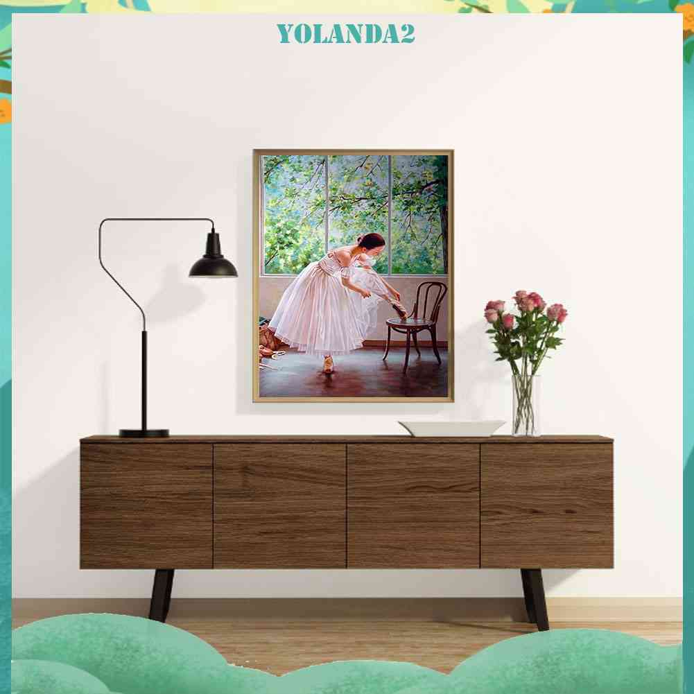 Tranh Đính Đá Kim Cương Toàn Bộ 5D DIY Hình Vũ Công Ba Lê