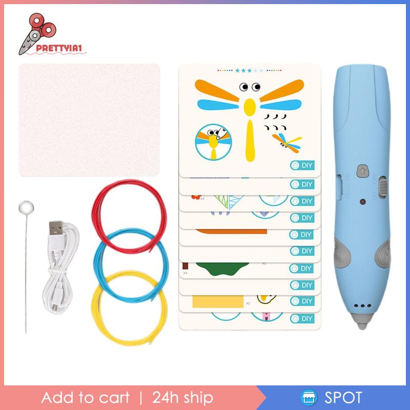 [Prettyia1] Bút Vẽ 3D Nhiệt Độ Thấp Dành Cho Trẻ Em