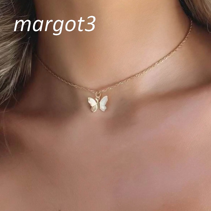 Vòng cổ Mặt Hình Bướm Đơn Giản Phong Cách Hàn Quốc