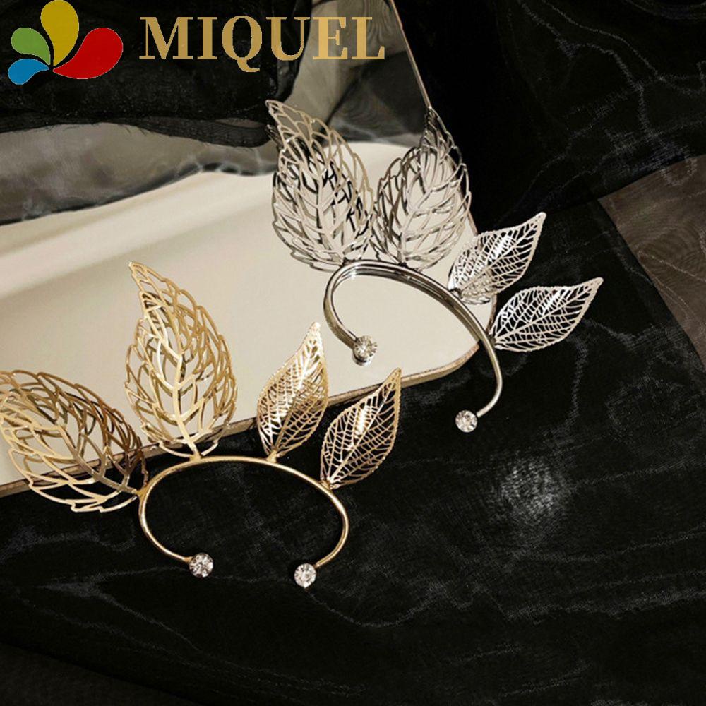 Bông Tai Kẹp Trái Hình Chiếc Lá Rỗng Kiểu Vintage Thanh Lịch Cho Nữ