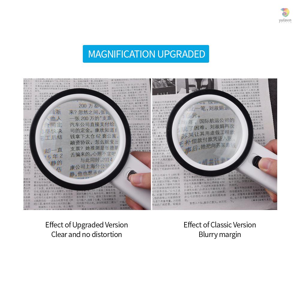 Kính Lúp Cầm Tay Độ Nét Cao 30X Có Đèn 13X Dùng Sửa Chữa Điện Thoại Bản Đồ Trang Sức