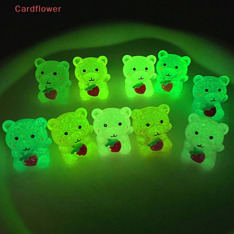 Bộ 2 Búp Bê Gấu Dâu Phát Quang Trang Trí Tiểu Cảnh Mới