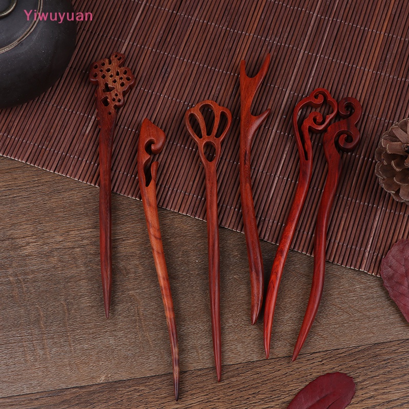 Trâm Cài Tóc Bằng Gỗ Chạm Khắc Thủ Công Phong Cách Vintage Cho Nữ Mới