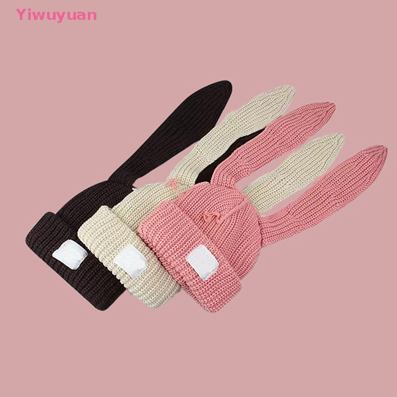 Mũ Dệt Kim Trùm Đầu Đính Tai Thỏ Dễ Thương