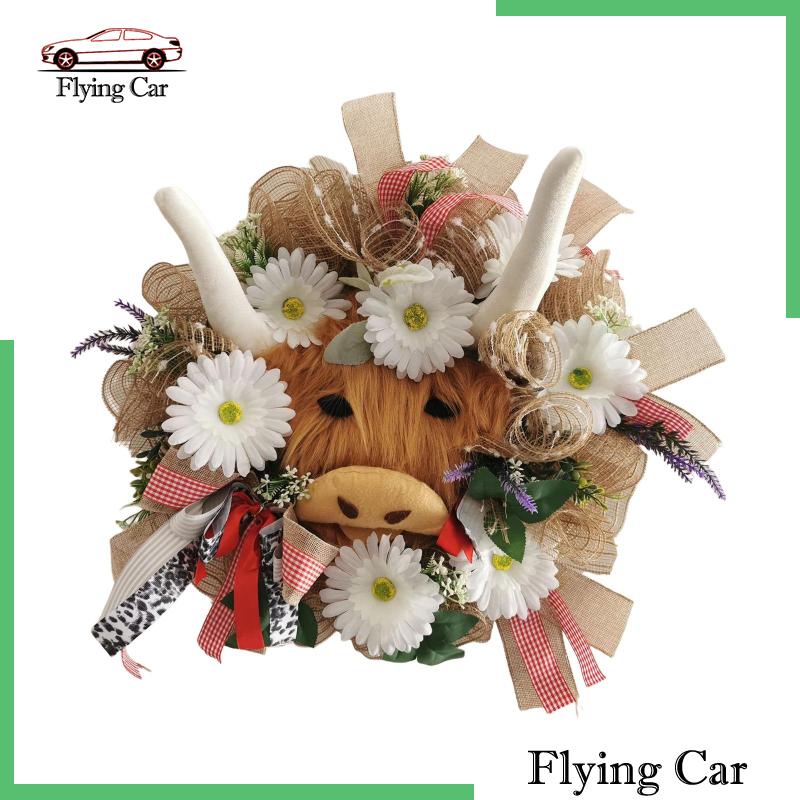 [Lzdjfmy2] Vòng Hoa Lò Xo Gắn Cửa Trước Làm Bằng Tay Kích Thước 50cm