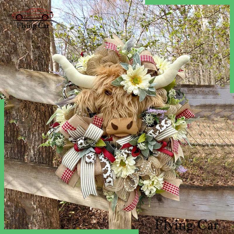 [Lzdjfmy2] Vòng Hoa Lò Xo Gắn Cửa Trước Làm Bằng Tay Kích Thước 40cm