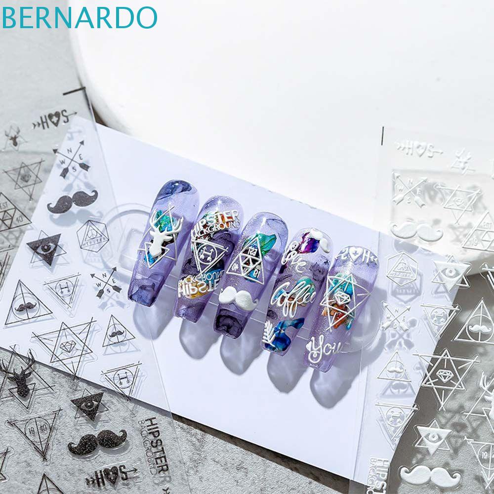 Nhãn Dán Trang Trí Móng Tay Tự Dính Họa Tiết Trái Tim Hoạt Hình Đáng Yêu