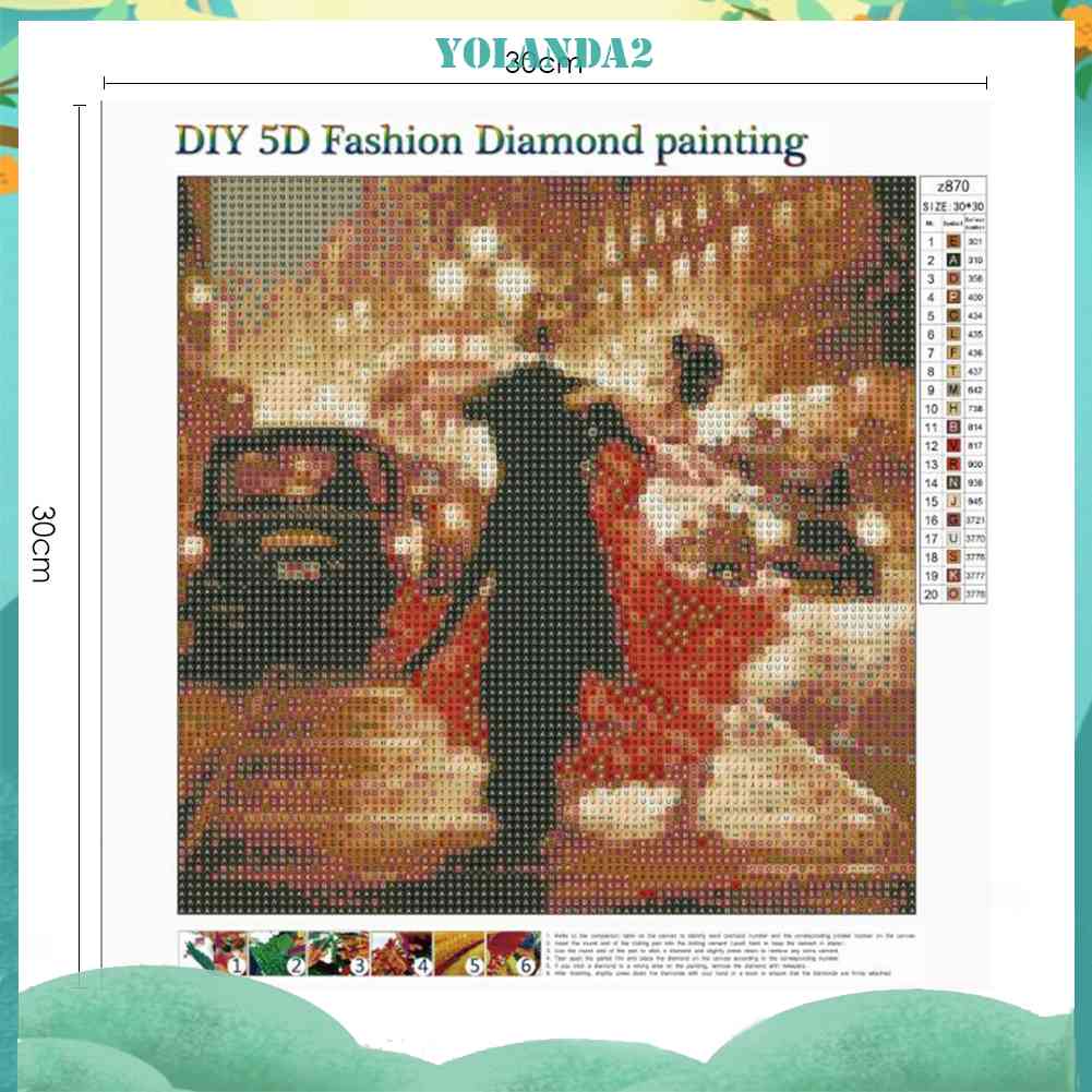 Tranh Đính Đá Kim Cương Toàn Bộ 5D DIY Hình Vẽ Đôi Tình Nhân