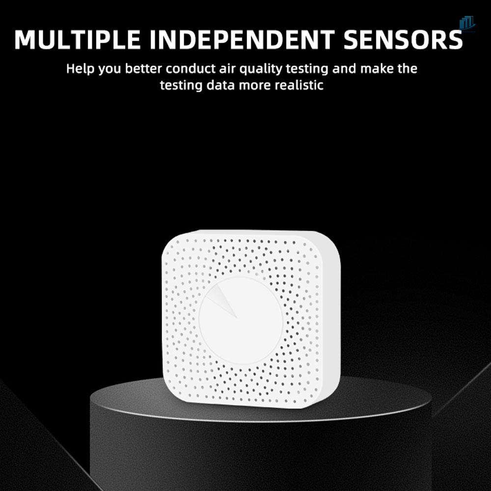 Máy Đo Chất Lượng Không Khí Thông Minh 6 Trong 1 (s2mwvn) Tuya Zigbee PM2.5 / Formaldehyde / TVOC / CO2 / Nhiệt Độ / Độ Ẩm Cho Nhà Ở / Văn Phòng
