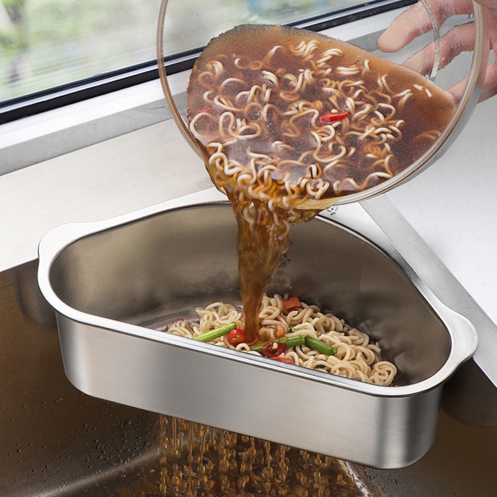 Rổ Inox 304 Đa Năng Hình Tam Giác Tiện Dụng