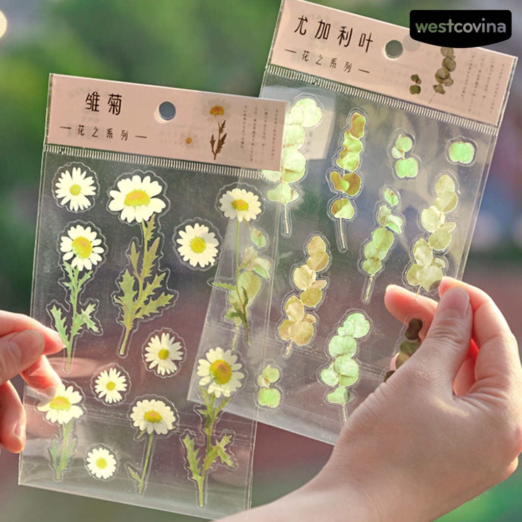 [COD]♪Bộ 2 Miếng Dán Trang Trí Sổ Tay Chống Thấm Nước Tự Dính DIY