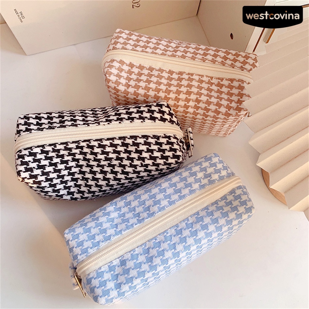 [COD]♪Túi Đựng Đồ Trang Điểm / Mỹ Phẩm Khóa Kéo Đa Năng Màu Sắc Ngọt Ngào Thời Trang