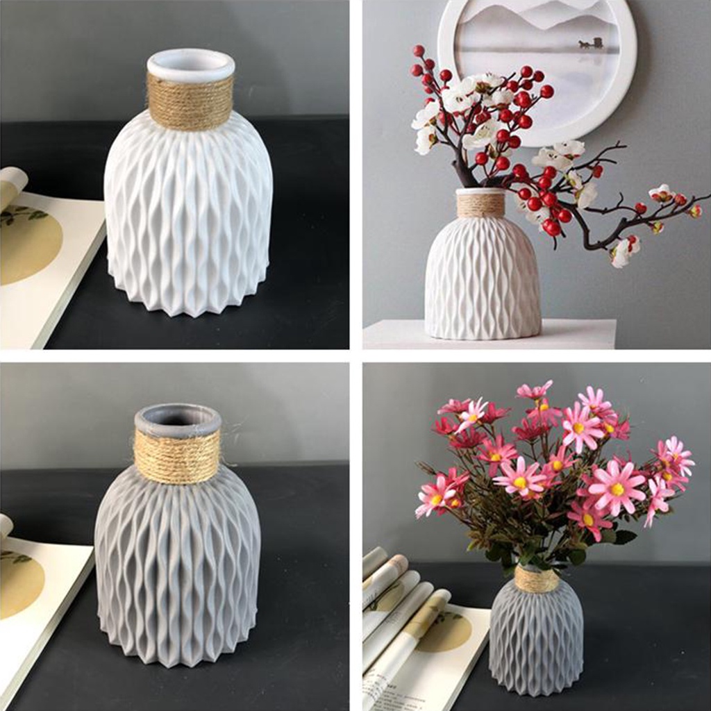 Chậu Hoa Giả Bằng Gốm PP Trang Trí Nhà Cửa / Văn Phòng