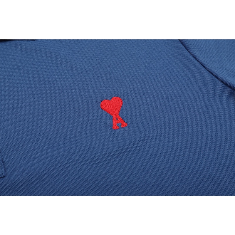 Áo Thun polo Tay Ngắn Thêu Hình Trái Tim Nhỏ Thời Trang Cổ Điển Dành Cho Nam Và Nữ A-M-I88