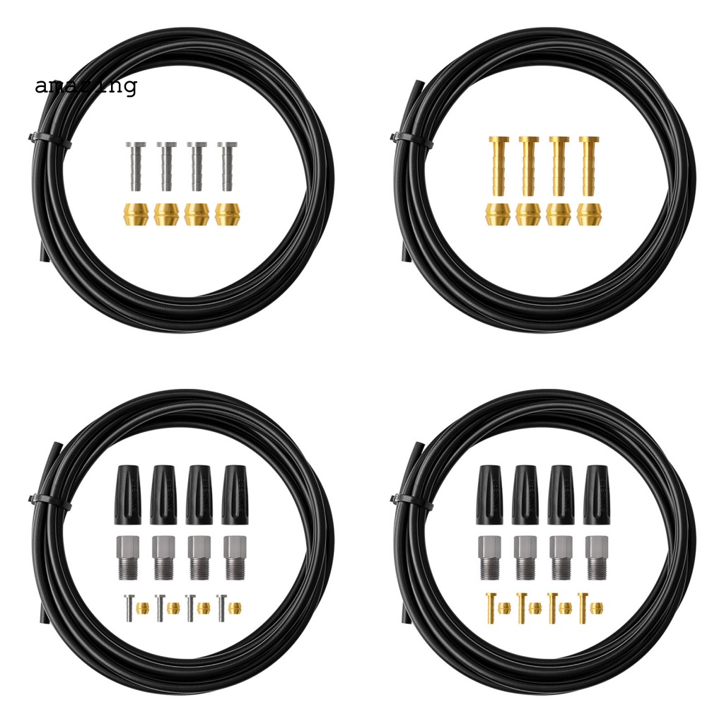 1 Bộ Ống Phanh Xe Đạp Hình Chữ T 2m Kèm Ốc Vít
