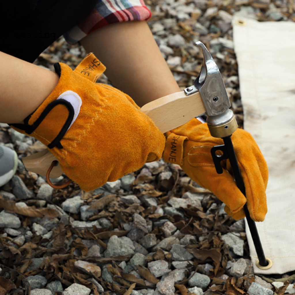 1 Đôi Găng Tay Dày Dặn Chống Bỏng Bảo Vệ Khi Đi Cắm Trại