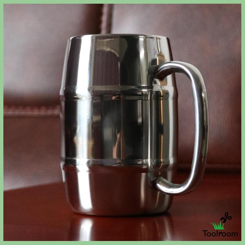 Cốc Uống Trà Cà Phê Hai Lớp Bằng Thép Không Gỉ 300ml