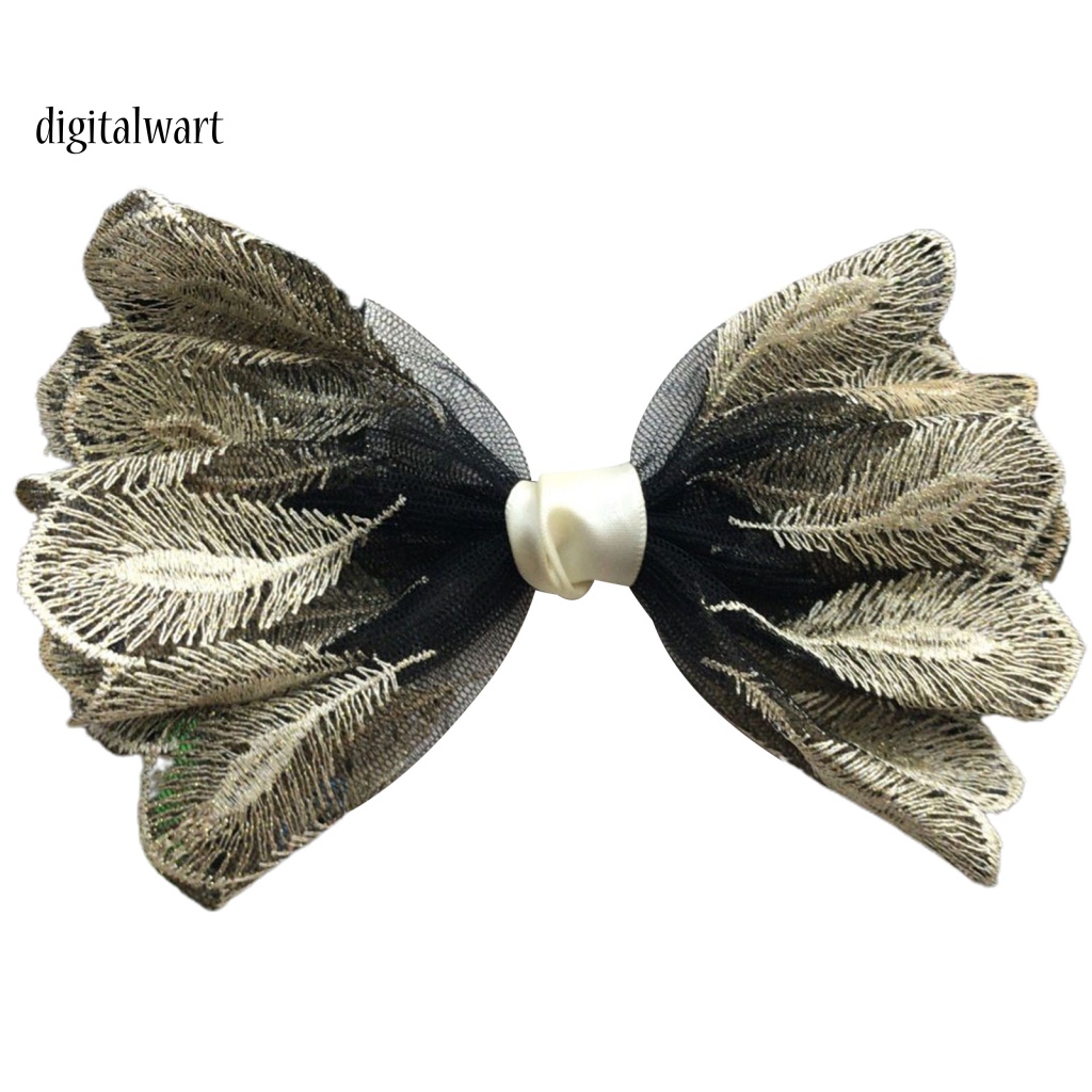 Kỹ Thuật Số| Kẹp Tóc Nơ Ren Lớn Không Trượt Tinh Tế Cho Nữ