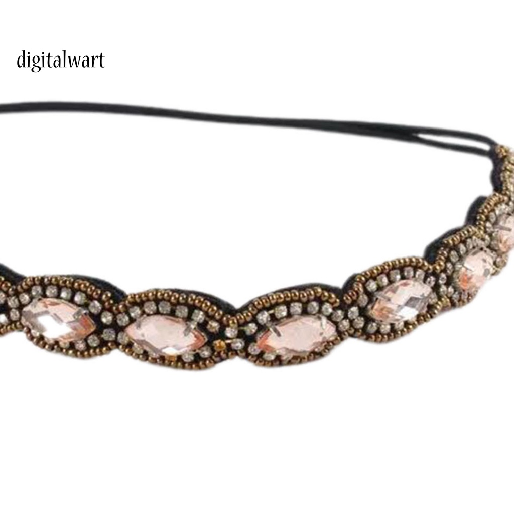 Kỹ Thuật Số| Băng Đô Co Giãn Đính Đá Thời Trang Cho Nữ