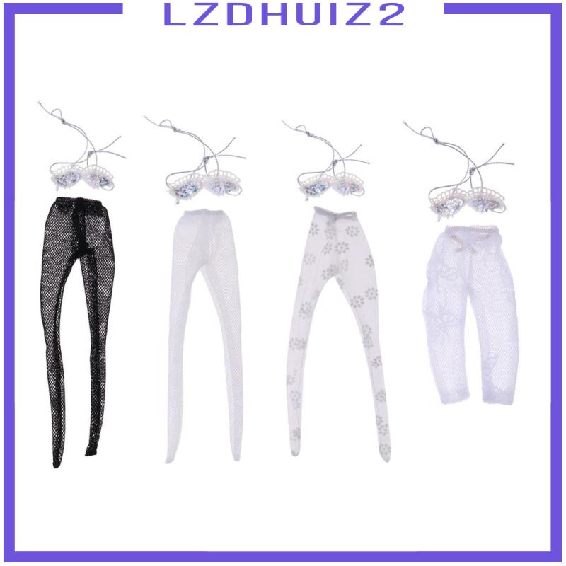 [Lzdhuiz] Bộ Đồ Lót Cho Búp Bê Gồm Áo + Quần Short Phối Ren