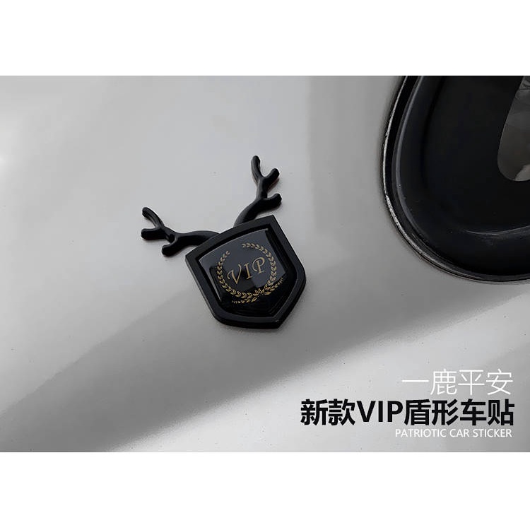 Mg Mg6 Zs Hs Gt Mg 5 Scratch Personality 3d Car Logo Antlers Side Seam Label Metal Bumper Stickers Decorative Sticker Label eONM