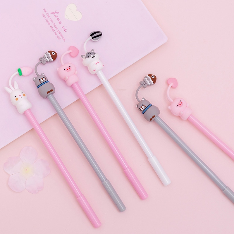 1 Bút Gel Hình Chuột Hamster / Heo Sáng Tạo