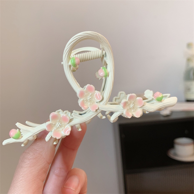 Kẹp tóc CHLINS kim loại hình hoa đính ngọc trai nhân tạo thời trang