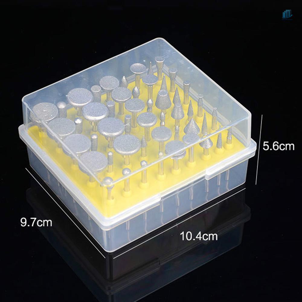 Set 50 Đầu Mài 1 / 8-Inch Mạ Kim Cương Chuyên Dụng Cho Máy Khoan Cắt / Đánh Bóng Se